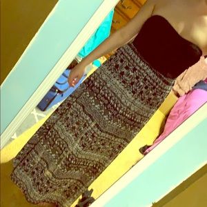 Strapless maxi dress